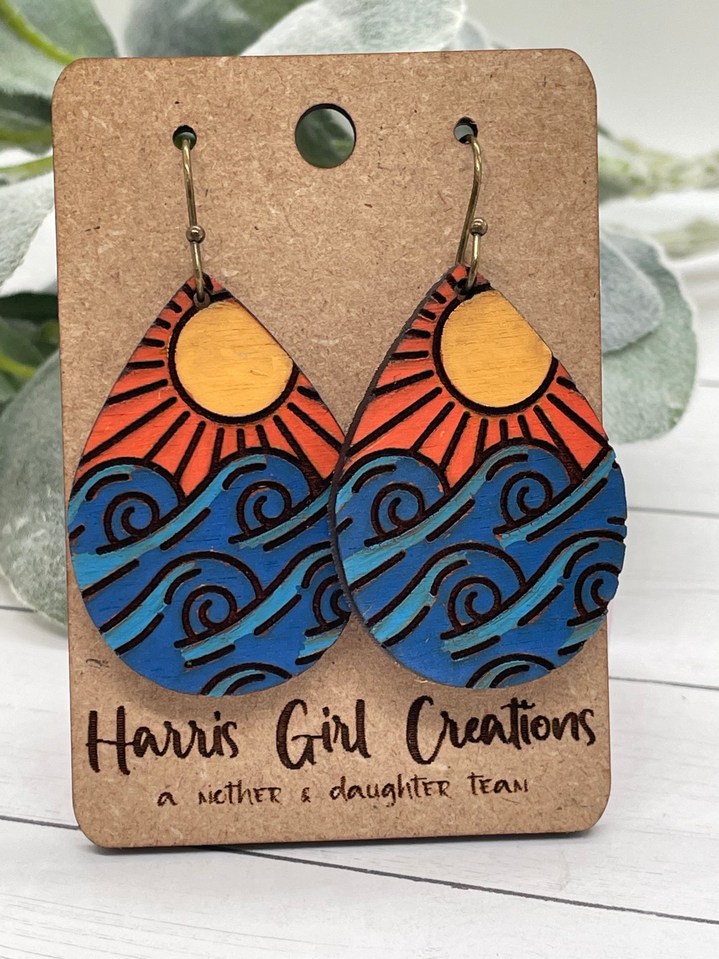 Sunshine & Waves Teardrop (Hand-painted)