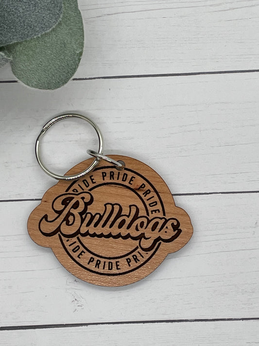 Bulldog Retro Keychains