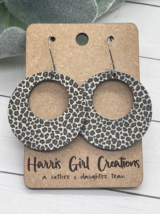 Cheetah Hoop Dangle