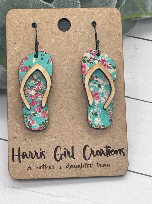 Flip Flop Cherry Blossom Dangle