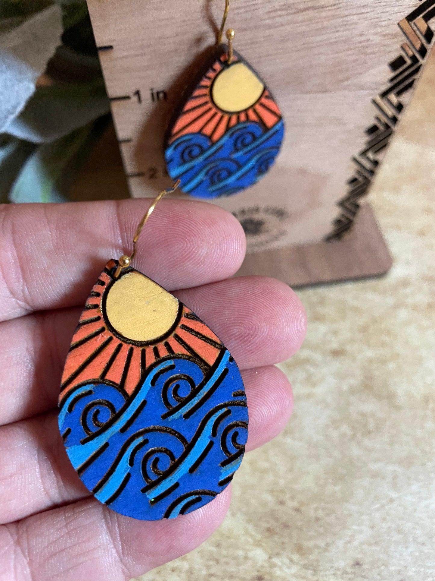 Sunshine & Waves Teardrop (Hand-painted)