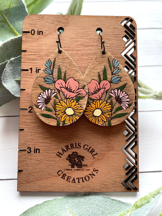 Wildflower Teardrop (Hand-painted)