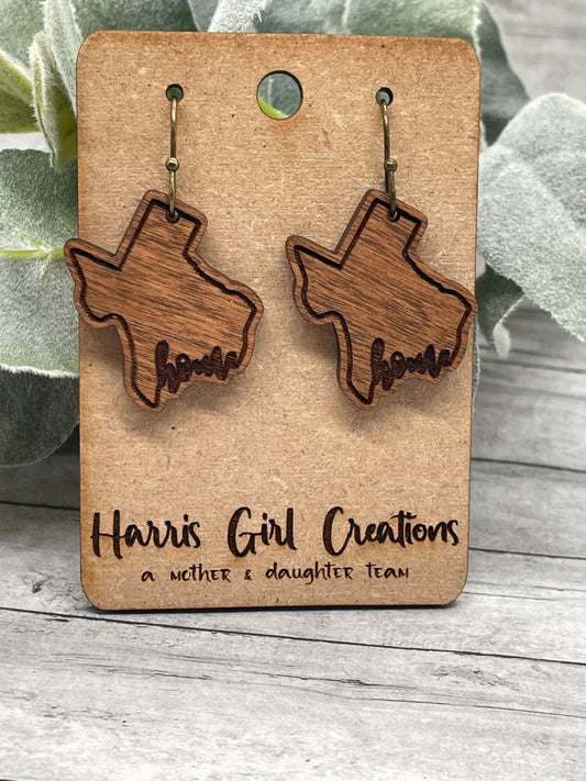 Texas Home Earrings