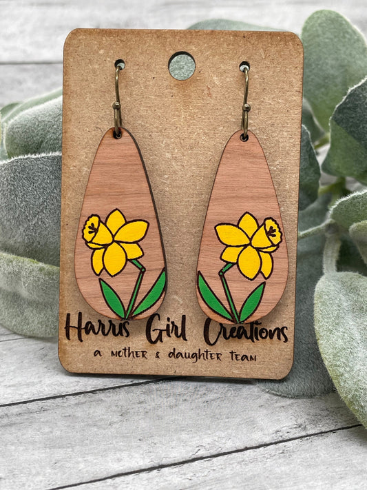 Daffodil Teardrop (Hand-painted)