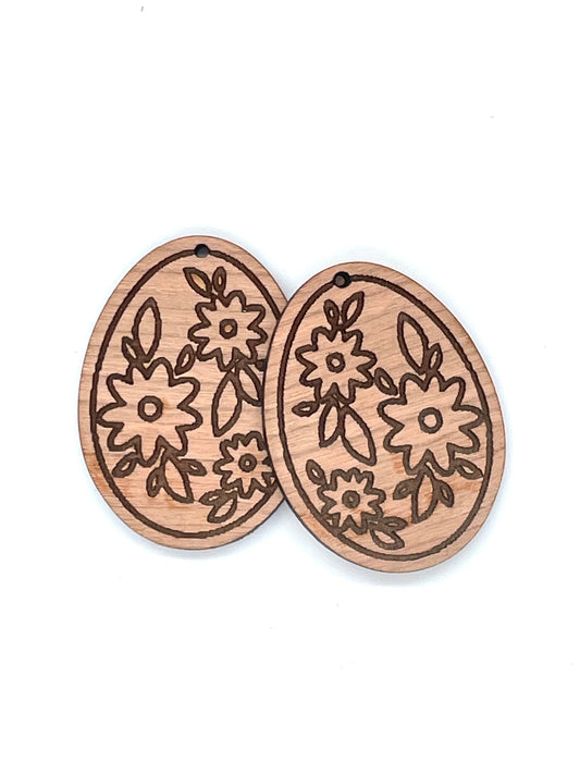 BLANKS - Unfinished Flower Egg Shape Drop