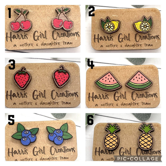 Fruit Stud Collection (Hand-painted)