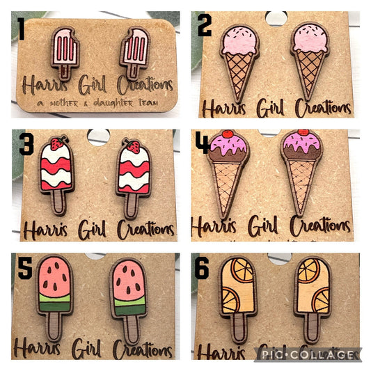 Ice Cream Stud Collection (Hand-painted)